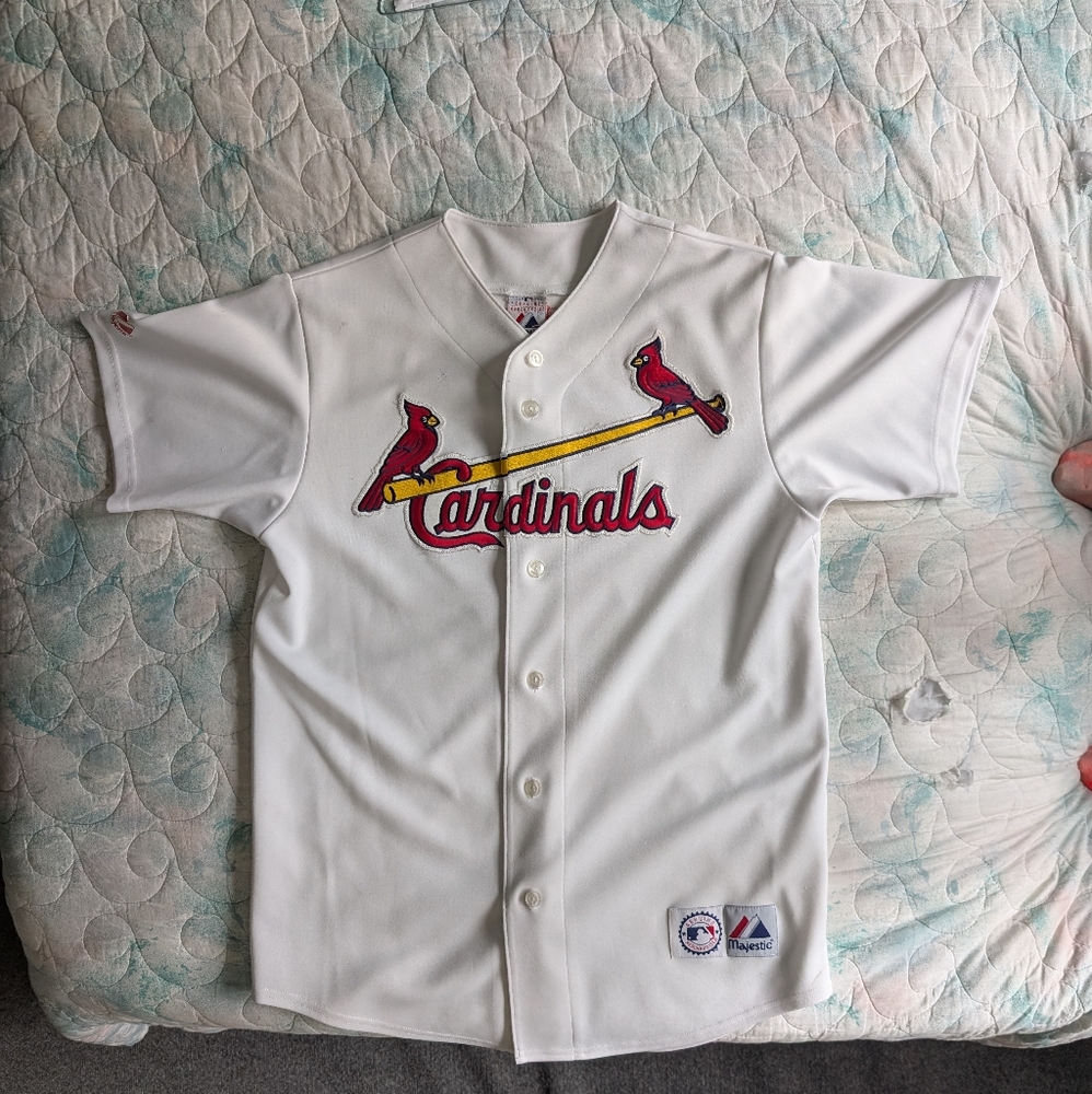 Majestic White and Red Cardinals Jersey